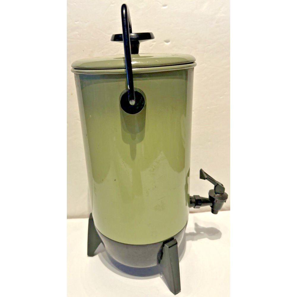 Vtg  Mirro-Matic Electric Percolator Coffee Pot‎ Green M9293-67 22 oz Tested MCM - Picture 5 of 8
